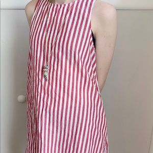 Candy striped red and white dress
